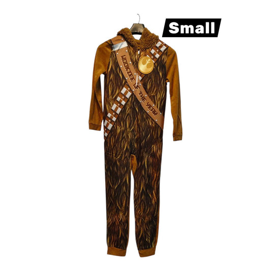 Chewbacca Inspired Fleece Onesie for Adults – Star Wars Style Pajama (Small)