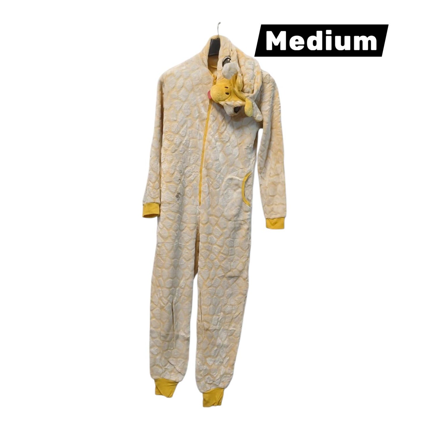 Teddy Bear Hooded Onesie for Women – Medium Size Cozy Pajama