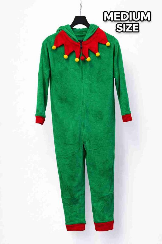 Red & Black Checkered Winter Fleece Onesie for Adults | Hooded Cozy Sleepwear