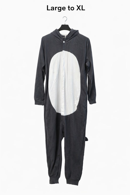 Red & Black Checkered Winter Fleece Onesie for Adults | Hooded Cozy Sleepwear