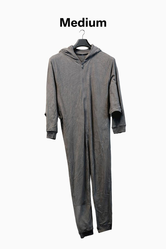 Red & Black Checkered Winter Fleece Onesie for Adults | Hooded Cozy Sleepwear